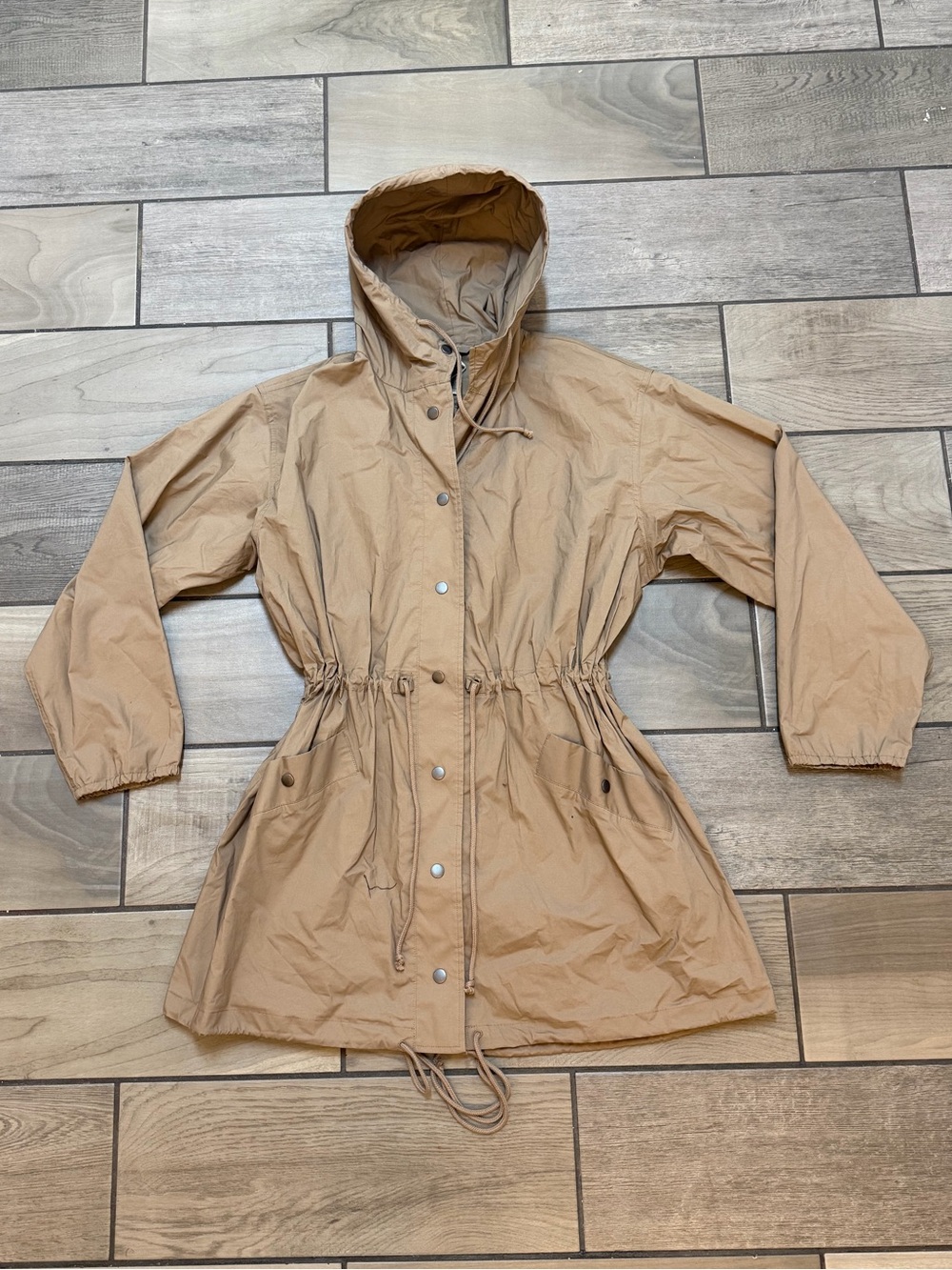 SKIMS Woven Cotton Anorak Jacket Desert